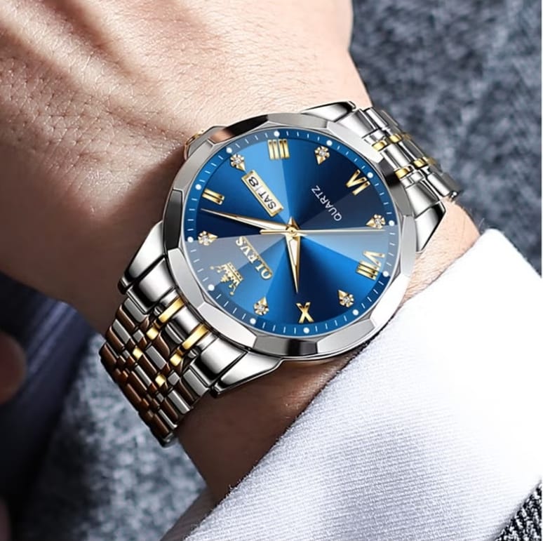 OLEVS Mens Stainless Steel Quartz Watch W304876 OLEVS Mens Stainless Steel Quartz Watch W304876