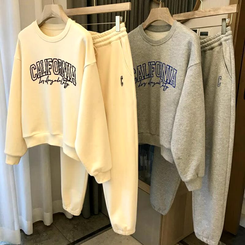 2 Pcs Women's Long Sleeve Letter/Number Pants Set 494920 2 Pcs Women's Long Sleeve Letter/Number Pants Set 494920