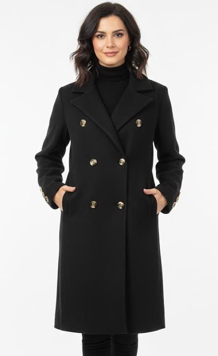 Vintage Double-Breasted Wool Coat WC265