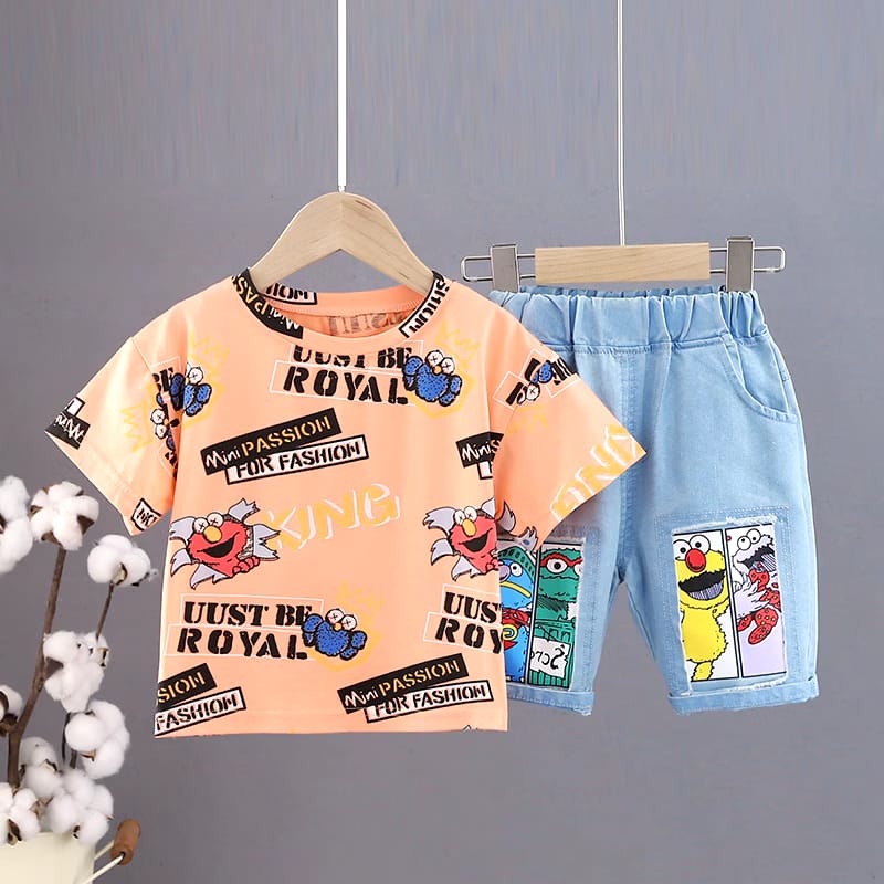 2 Pcs Boys Pants Suits 274703 - ( 12-24 M) 2 Pcs Boys Pants Suits 274703 - ( 12-24 M)