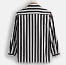 Men's Long-Sleeved Collar Striped Shirt   S4968373 - TUZZUT Qatar Online Shopping