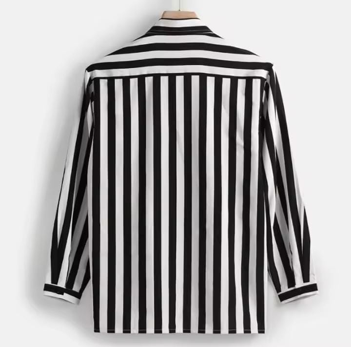 Men's Long-Sleeved Collar Striped Shirt S4968373 Men's Long-Sleeved Collar Striped Shirt S4968373