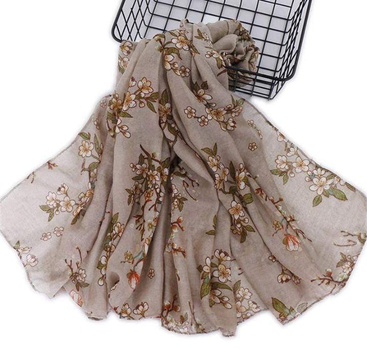 Women Floral Print Viscose Scarf Shawls 396780 Women Floral Print Viscose Scarf Shawls 396780