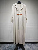 Women Muslim Party Abaya Ramadan Cardigan Pleated Long Dress    B-309261 - TUZZUT Qatar Online Shopping