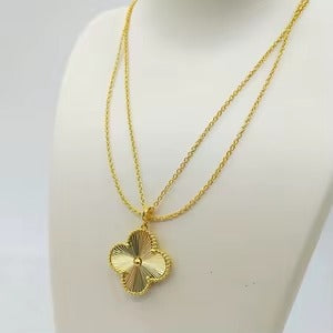 Magic Yellow Gold Long Necklace DN2070 - TUZZUT Qatar Online Shopping