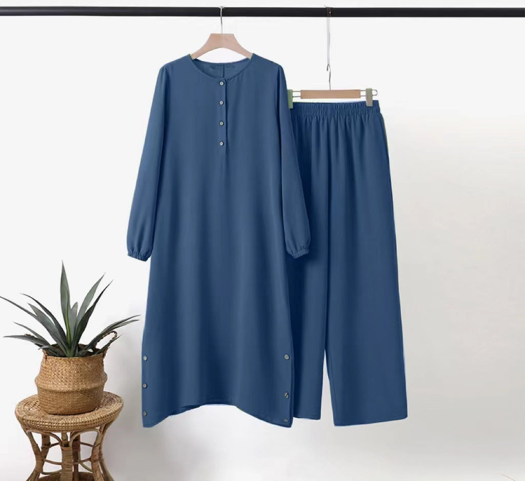 2 Pcs Women's Long Sleeve Solid Color Arabian Set XL 453953 2 Pcs Women's Long Sleeve Solid Color Arabian Set XL 453953