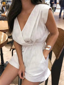 Women's Summer Jumpsuits Sleeveless ZANZEA Stylish Overalls V Neck Backless Rompers Female Lace Up Casual Pants Oversized S4101455 - Tuzzut.com Qatar Online Shopping