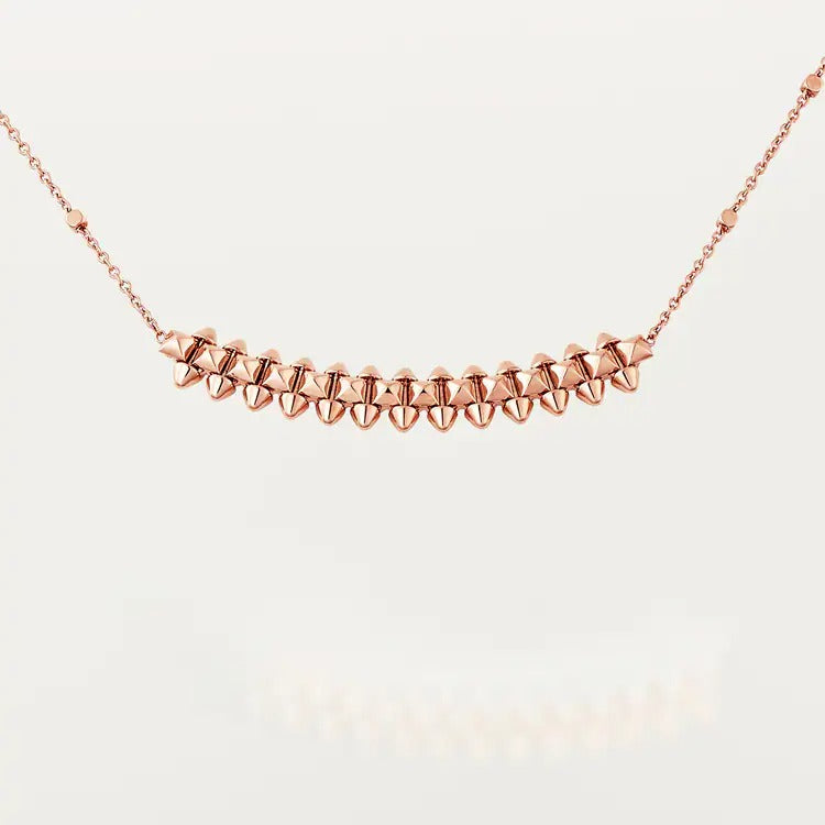 Clash Pendant Necklace Rose Gold DN2032 - TUZZUT Qatar Online Shopping