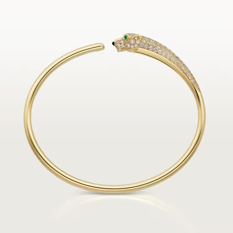 Panther Bracelet Yellow Gold Diamonds DN2027 - TUZZUT Qatar Online Shopping