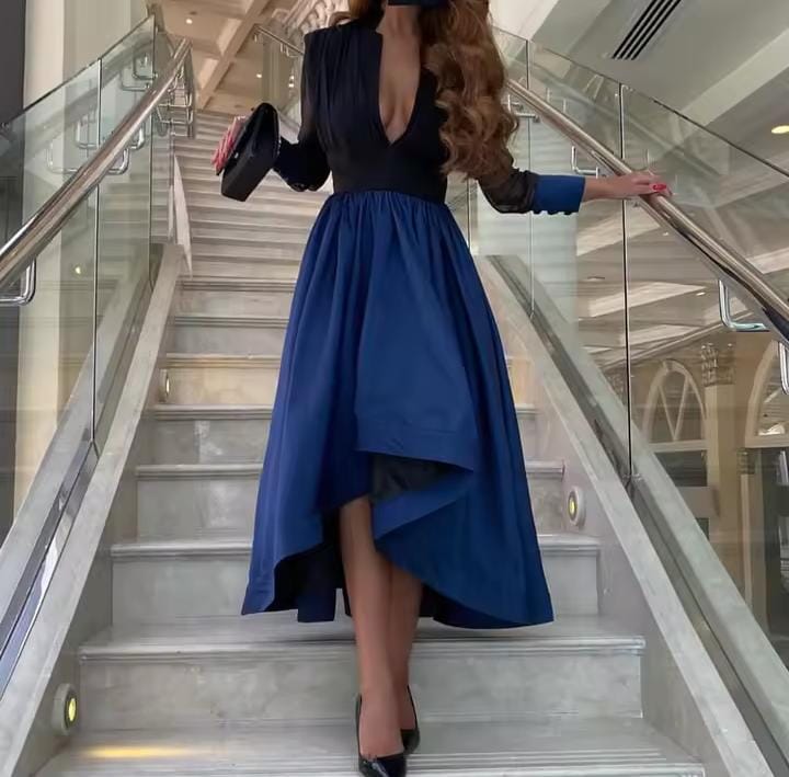 Women's A-Line Long Sleeves Pleats Party Dress B403982 Women's A-Line Long Sleeves Pleats Party Dress B403982