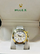 Luxury Day-Date Green Dial White Strap Watch O15248 - TUZZUT Qatar Online Shopping