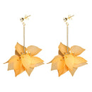 New Design Drop Earrings For Women Transparent Flower Rhinestone Long Chain Tassel Bead Pendant Earrings B-54132 - TUZZUT Qatar Online Shopping