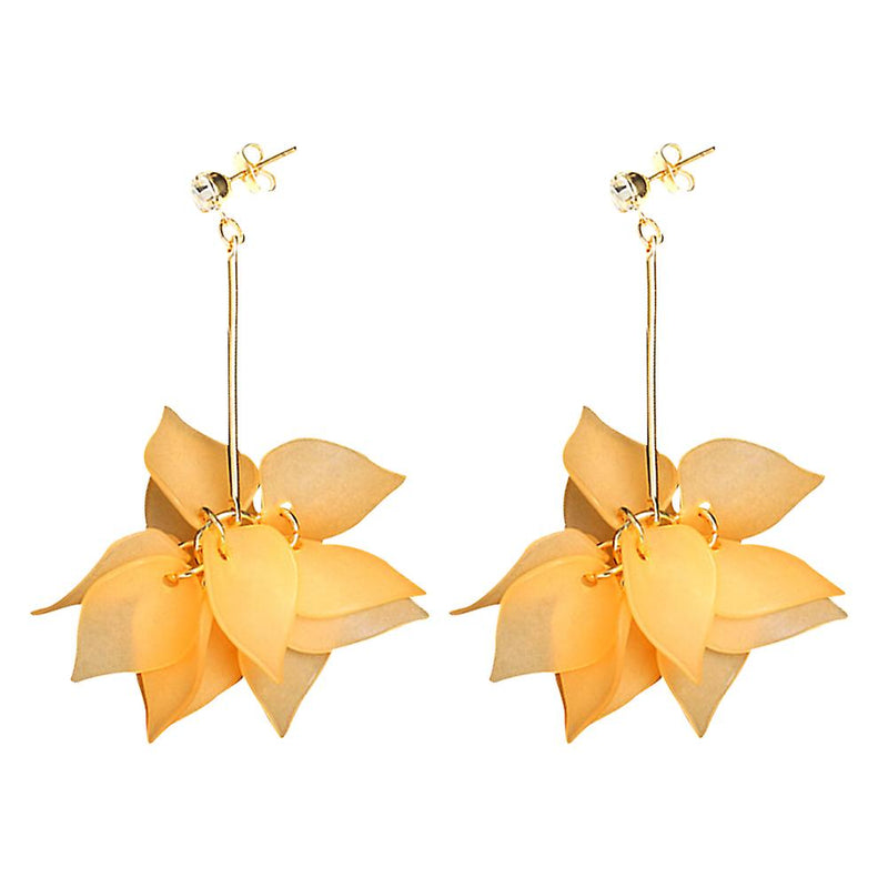 New Design Drop Earrings For Women Transparent Flower Rhinestone Long Chain Tassel Bead Pendant Earrings B-54132 - TUZZUT Qatar Online Shopping