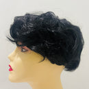 Black Short Synthetic Hair Wig Curly Hair Head Cover Short Style Fiber Wig 6inch S3766667 - TUZZUT Qatar Online Shopping