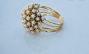 Gold Color Fashion Pearls Big Rings For Women X4798854 - TUZZUT Qatar Online Shopping