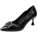 Soft Leather Shoes Stiletto Heel Professional Women's Shoe 5644256 - TUZZUT Qatar Online Shopping