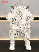 Children's short-sleeved shirt and long pants set 1590775 - TUZZUT Qatar Online Shopping