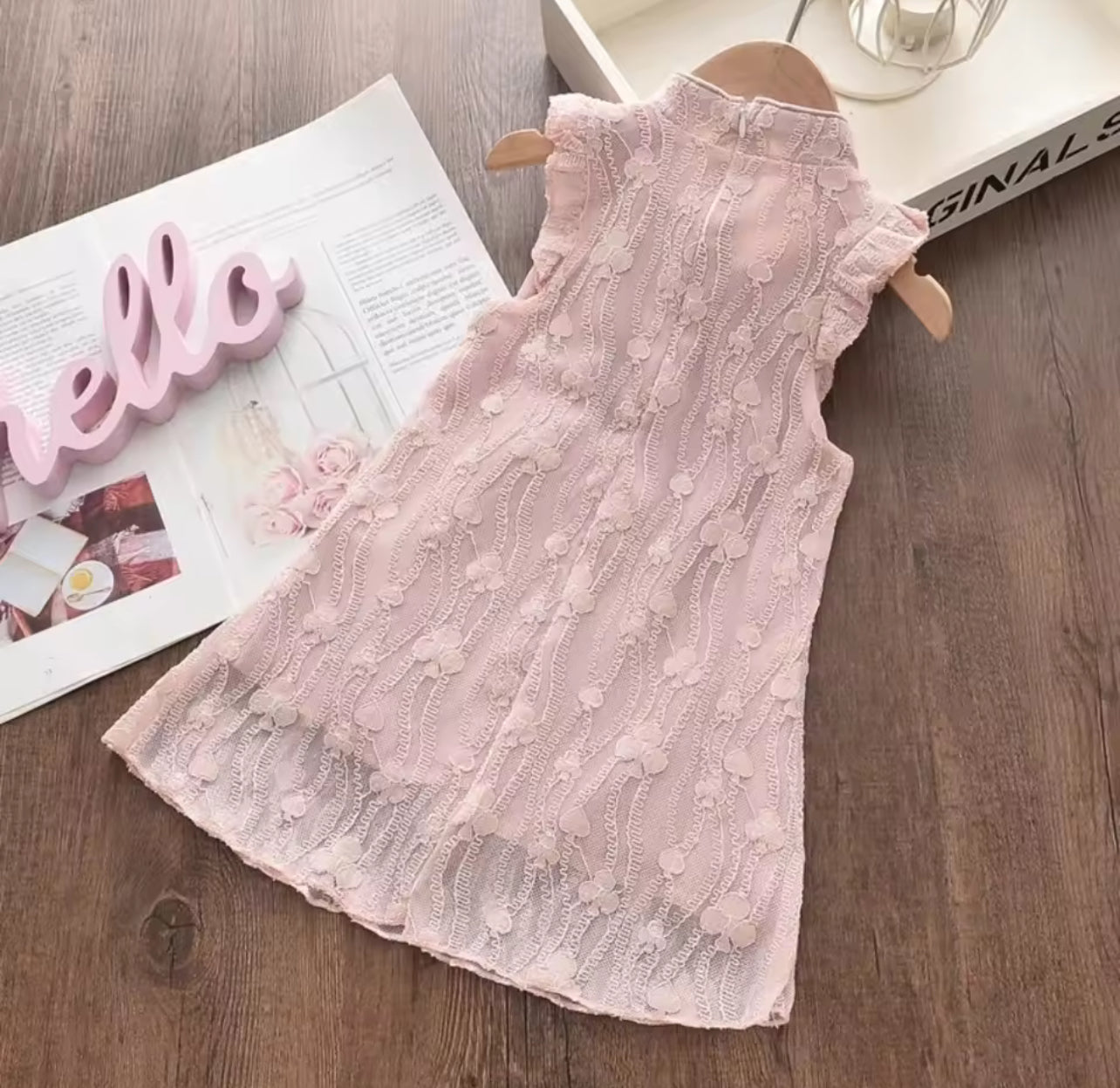 Summer Girls Fashion Party Wear Sleeveless Lace Print Chinese Style Dress 903793 Summer Girls Fashion Party Wear Sleeveless Lace Print Chinese Style Dress 903793