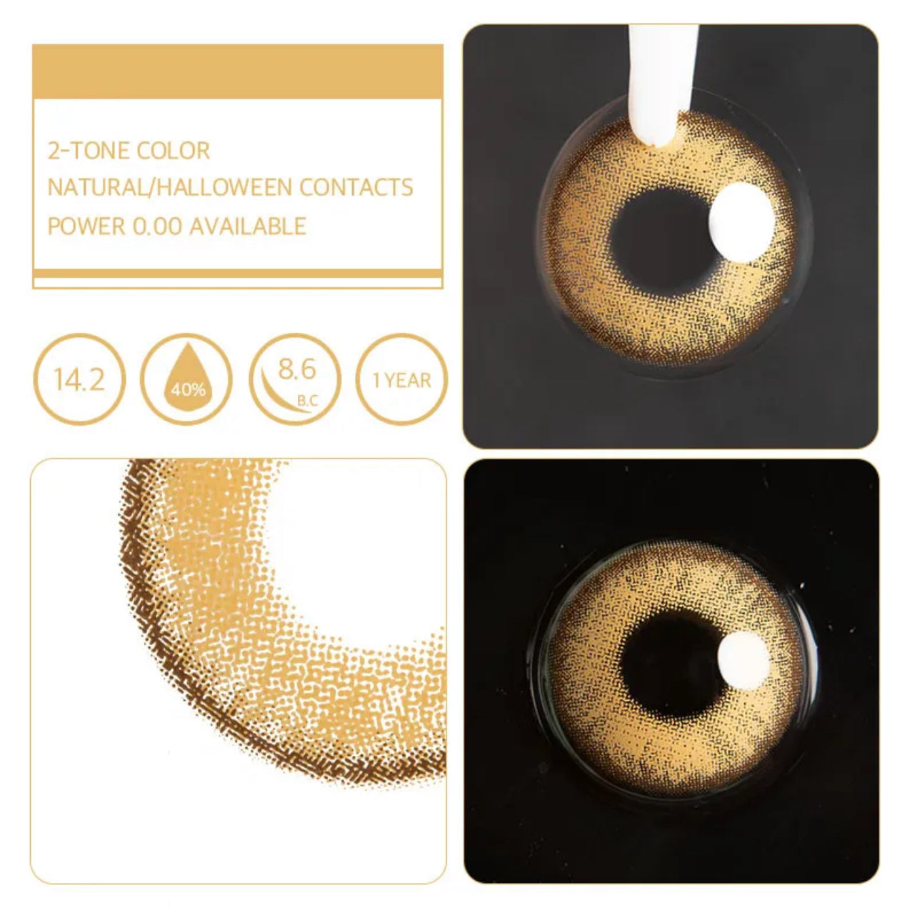 Unibling Dubai Brown Contact Lenses for Eyes (1 Pair) Unibling Dubai Brown Contact Lenses for Eyes (1 Pair)