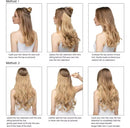 Synthetic Natural Wavy 2Clips And Adjustable Fish Line Invisible Hair Extensions -ry16 - TUZZUT Qatar Online Shopping