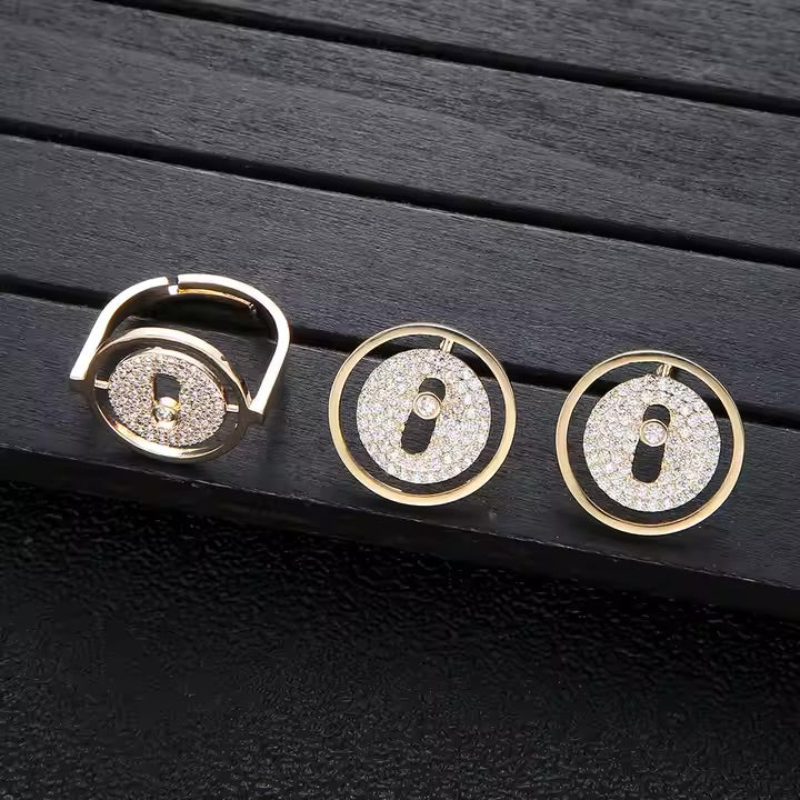 Womens Fashion Earrings And Ring S4333645 - TUZZUT Qatar Online Shopping