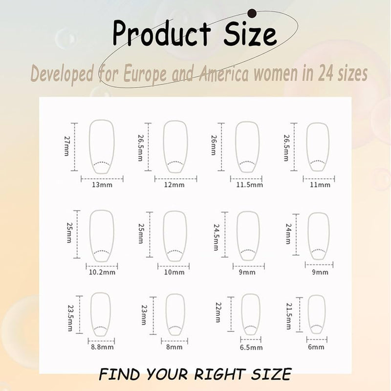 24pcs Natural Delicate & Comfortable Removable Fake Nails  450818 - TUZZUT Qatar Online Shopping