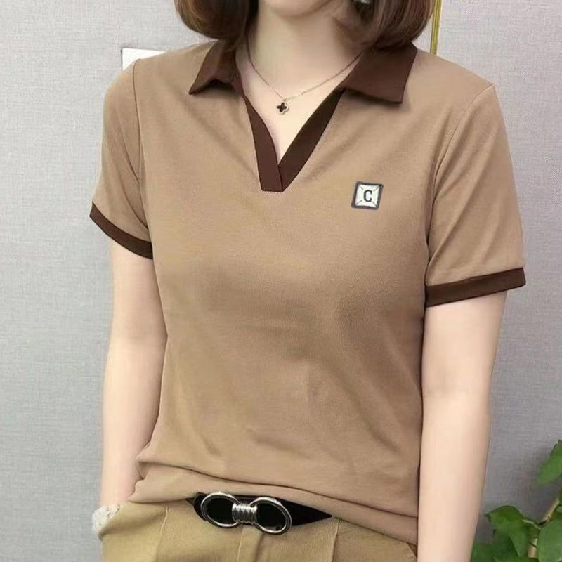 Women's Short Sleeve Solid Color T-Shirts 566149 Women's Short Sleeve Solid Color T-Shirts 566149
