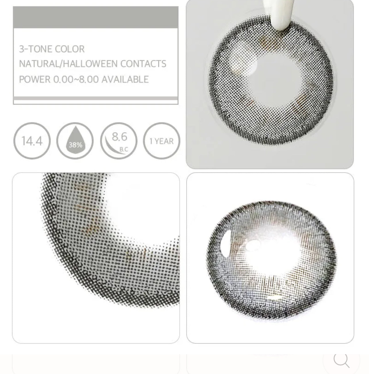 Unibling Snowflake Crystal Ball Contact Lenses for Eyes (1 Pair) Unibling Snowflake Crystal Ball Contact Lenses for Eyes (1 Pair)