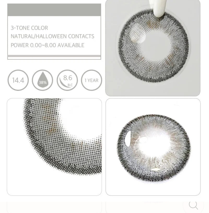 Unibling Snowflake Crystal Ball Contact Lenses for Eyes (1 Pair) - TUZZUT Qatar Online Shopping