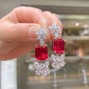 Butterfly Flower Style Earrings For Women S4262456 - TUZZUT Qatar Online Shopping