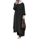 Turkey Abaya Suit Women Long Shirts Wide Leg Pants P568974 - TUZZUT Qatar Online Shopping