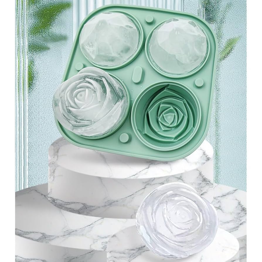 Silicone Rose Shape Ice-Cube Mold S4478973 Silicone Rose Shape Ice-Cube Mold S4478973