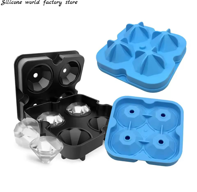 Ice Cubes Trays Silicone Diamonds‑Shape Ice Molds S3527003 - TUZZUT Qatar Online Shopping