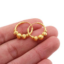 Women's earring piercings girls earings round ball Unusua earrings fashion gold plated for women S4102759 - TUZZUT Qatar Online Shopping