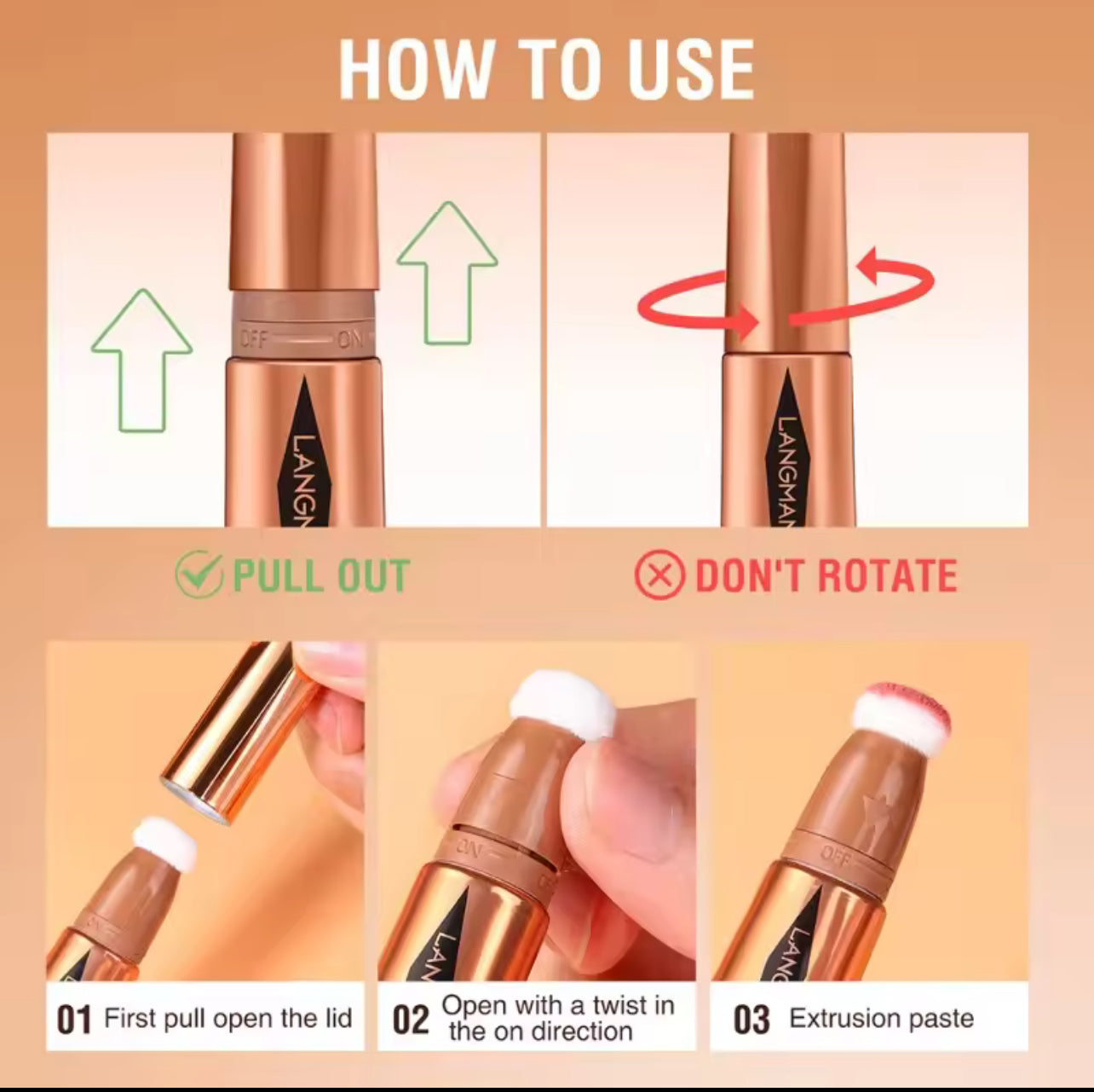 LANGMANNi Highlighter Blush Waterproof Contour Blusher 418364 LANGMANNi Highlighter Blush Waterproof Contour Blusher 418364