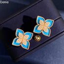 Donia Jewelry European and American Fashion Flower Style Earrings S4611057 - TUZZUT Qatar Online Shopping