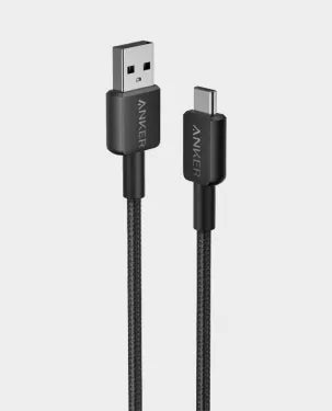 Anker 322 USB-A to USB-C Braided Cable (6ft) A81H6H11 – Black - Tuzzut.com Qatar Online Shopping