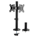 Articulating Pole Mount Single Dual Monitors Mount - SH DP02 (Fits Most 17" ~ 32") - Tuzzut.com Qatar Online Shopping