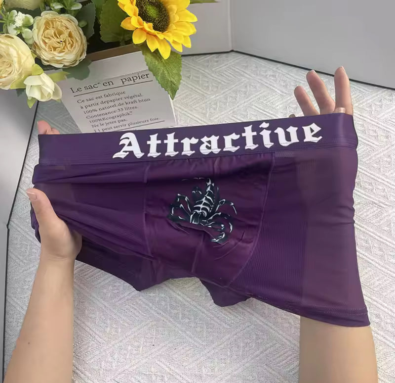 1pc Mens Scorpio Print Ice Silk Underwear 163179 - TUZZUT Qatar Online Shopping