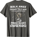 Walk Away I Am A Grumpy Old Man  Humans T-Shirt B-331003 - TUZZUT Qatar Online Shopping