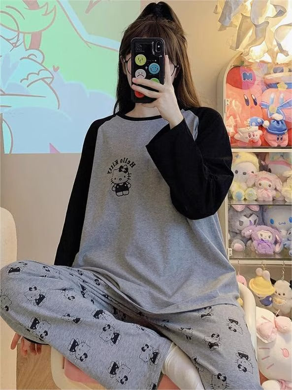 2 Pcs Women 's Long Sleeve Sleep Set One Size 578987