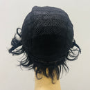 Black Short Synthetic Hair Wig Curly Hair Head Cover Short Style Fiber Wig 6inch S3766667 - TUZZUT Qatar Online Shopping