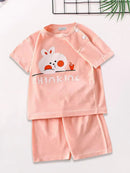 Children's Short Sleeve T-shirt and Shorts Outfit  1611866 - TUZZUT Qatar Online Shopping