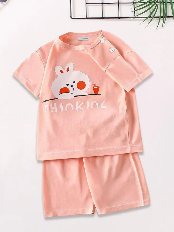 Children's Short Sleeve T-shirt and Shorts Outfit  1611866 - TUZZUT Qatar Online Shopping