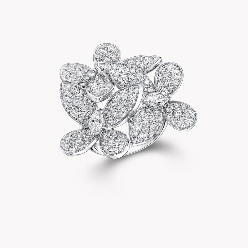 Exquisite Three Butterfly Rings with Bling White Zircon Women's S4991918 - TUZZUT Qatar Online Shopping