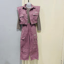 Child Outfit Girl Children Sets T-shirt+Vest+Pant 3 PCS S5035076 - TUZZUT Qatar Online Shopping