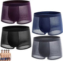 4pcs/lot Men's Boxer Briefs Ice Silk Mesh Boxershorts 115900 - TUZZUT Qatar Online Shopping
