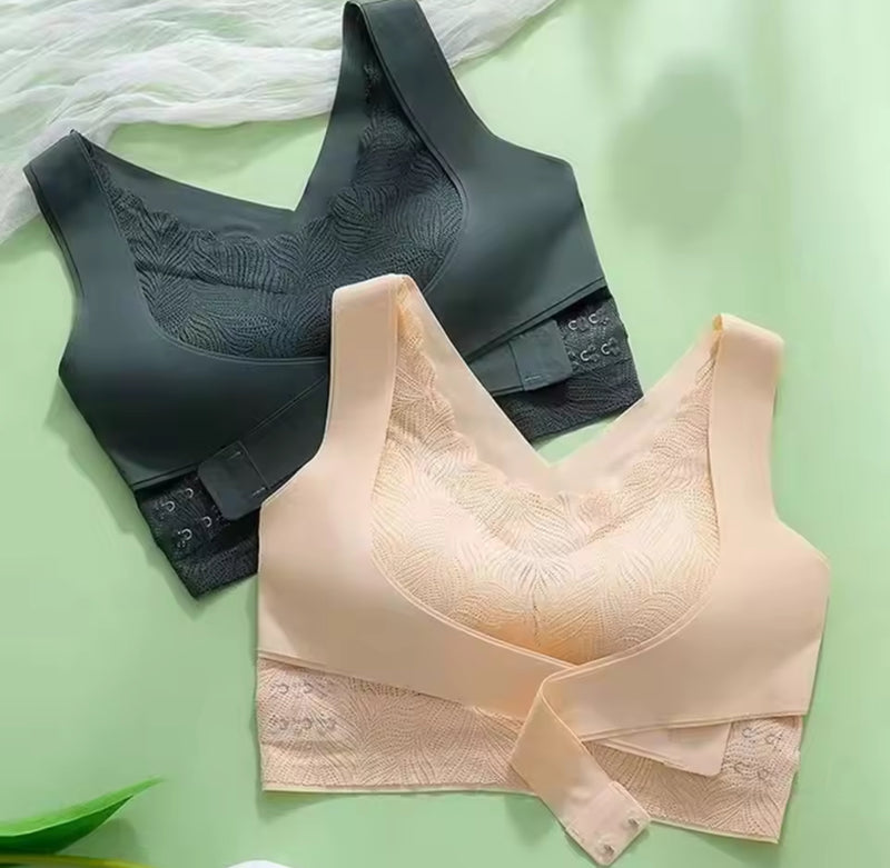 Women Bra Shockproof Hollow Out Back Elastic Push-up Lingerie Soft Breathable Padded Wireless Lady Sport Bra 80881 - TUZZUT Qatar Online Shopping