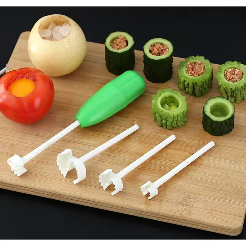 4pcs/set Vegetable Corer Spiral Potato Cutter S3168402 - TUZZUT Qatar Online Shopping