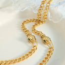 Gothic New Stainless Steel Snake Chain Bracelet Necklace Set For Women S5009285 - TUZZUT Qatar Online Shopping